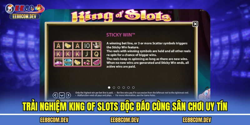Trải nghiệm King of Slots độc đáo cùng sân chơi uy tín